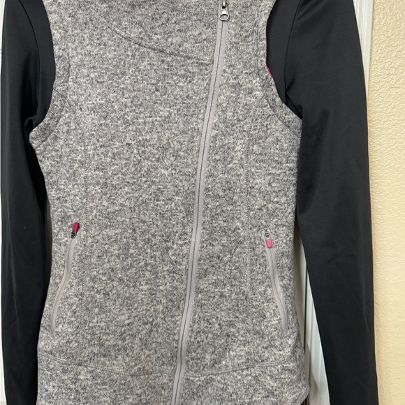 High End Mondetta Gray Black Pink Women’s S Athletic Running Full Zip Hoodie - Picture 3 of 6